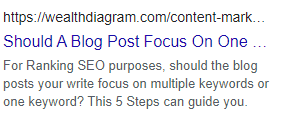 Should A Blog Post Focus On One Keyword Or Multiple Keywords For SEO