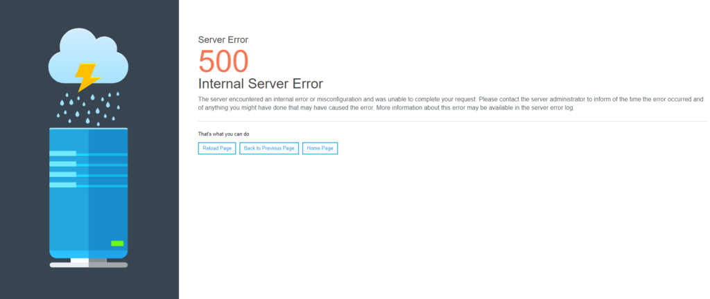 server error 500