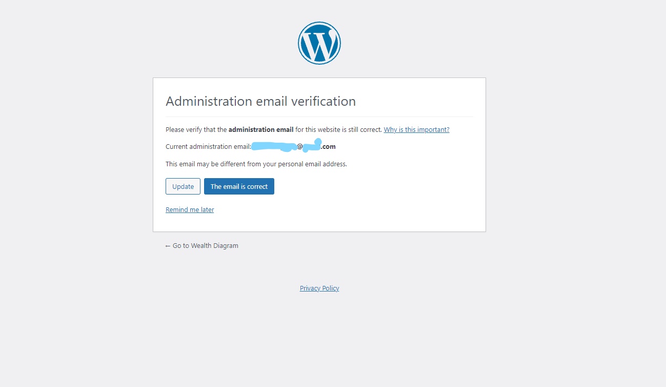 Why Am I Getting An Admin Email Verification From WordPress? - Wealth ...