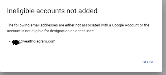 Ineligible accounts not added