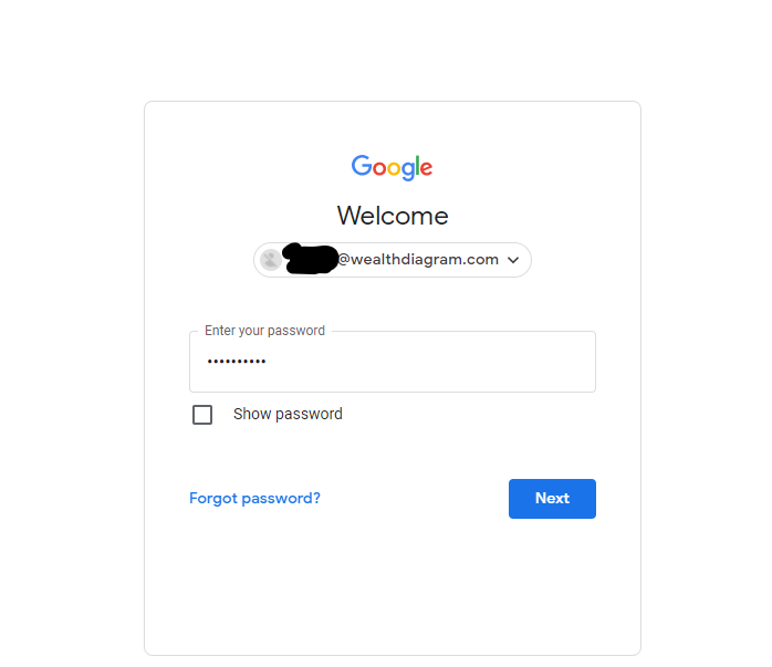 Put your password and click