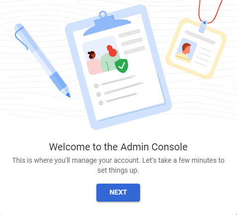 Welcome to the admin console