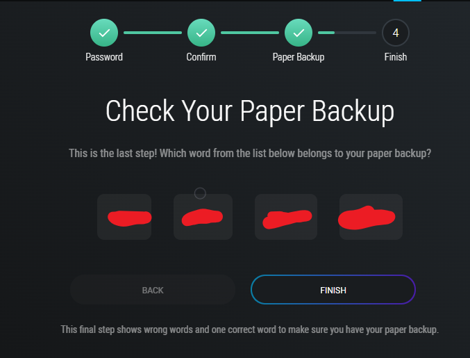 check your paper backup