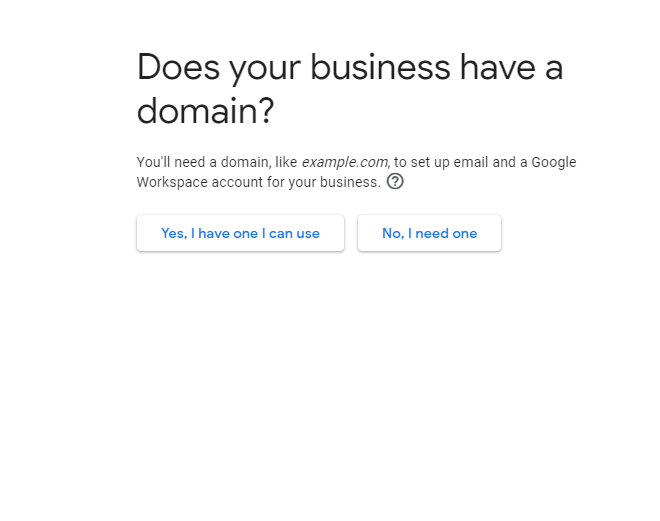 choose or create business domain