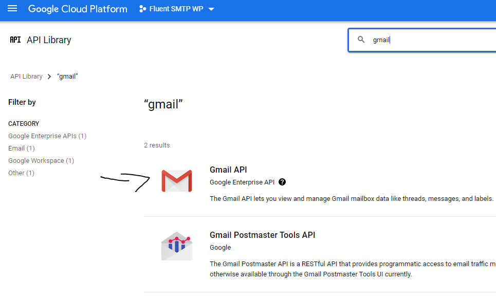 gmail api choose