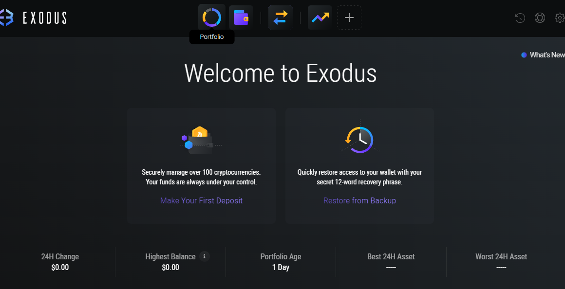 Exodus Wallet - Set Up Tutorial - Wealth Diagram