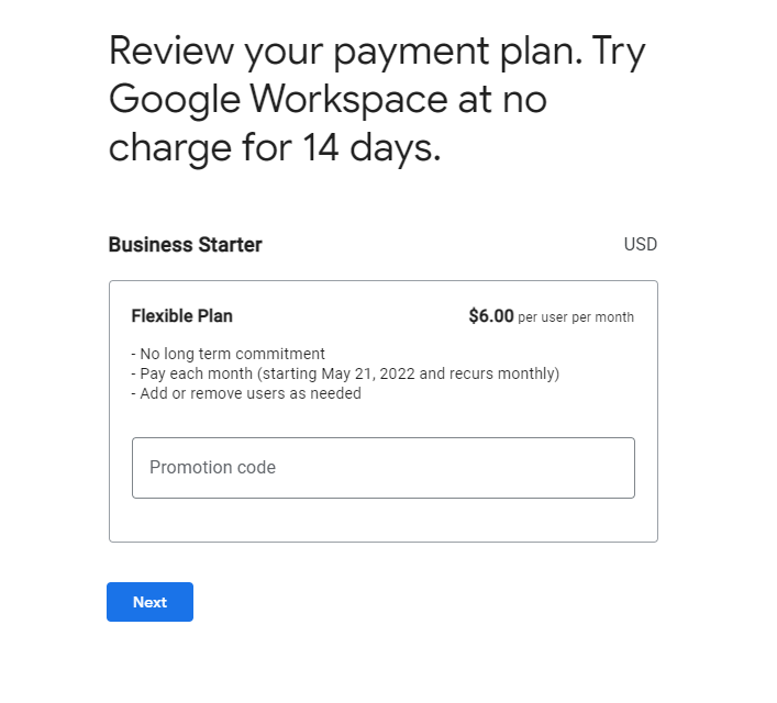 review your payment plan