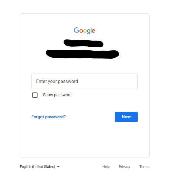 Enter your Password