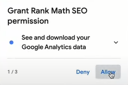 Sign in rank math allow