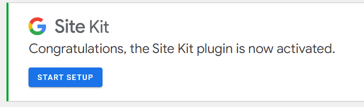 Site Kit by Google activate