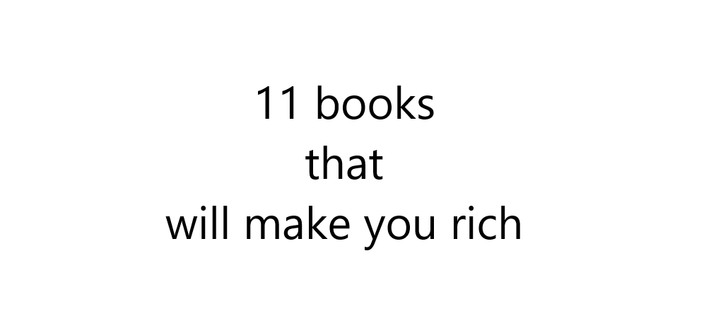 Luke Belmar - 11 books that will make you rich