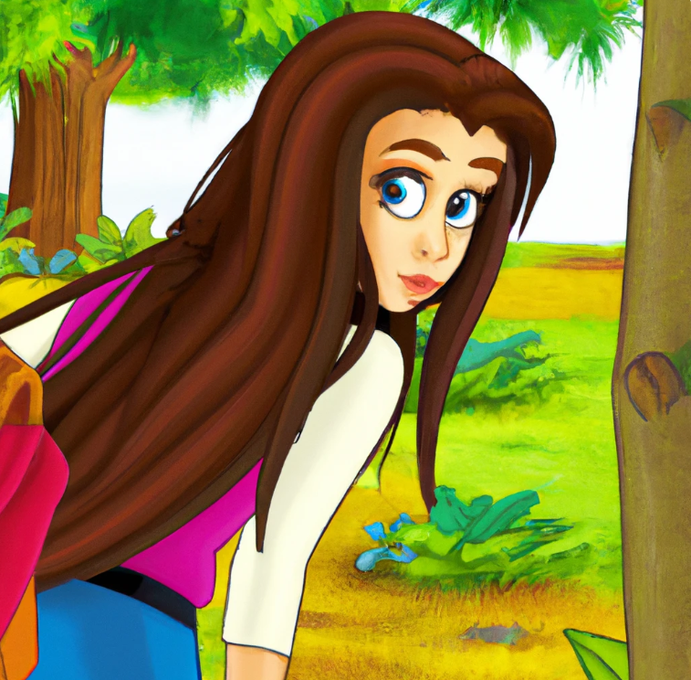 A cute cartoon college student girl is looking at you. She has long hair and make up. she is in a scenery of nature. It appears she is sneaking around .Can you rank in google without backlinks.