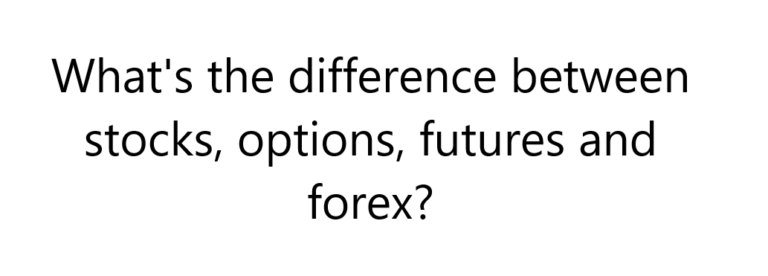 What’s the difference between stocks, options, futures and forex?